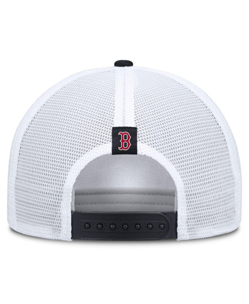 Men's Khaki/Navy Boston Red Sox Rise A-Frame Trucker Adjustable Hat