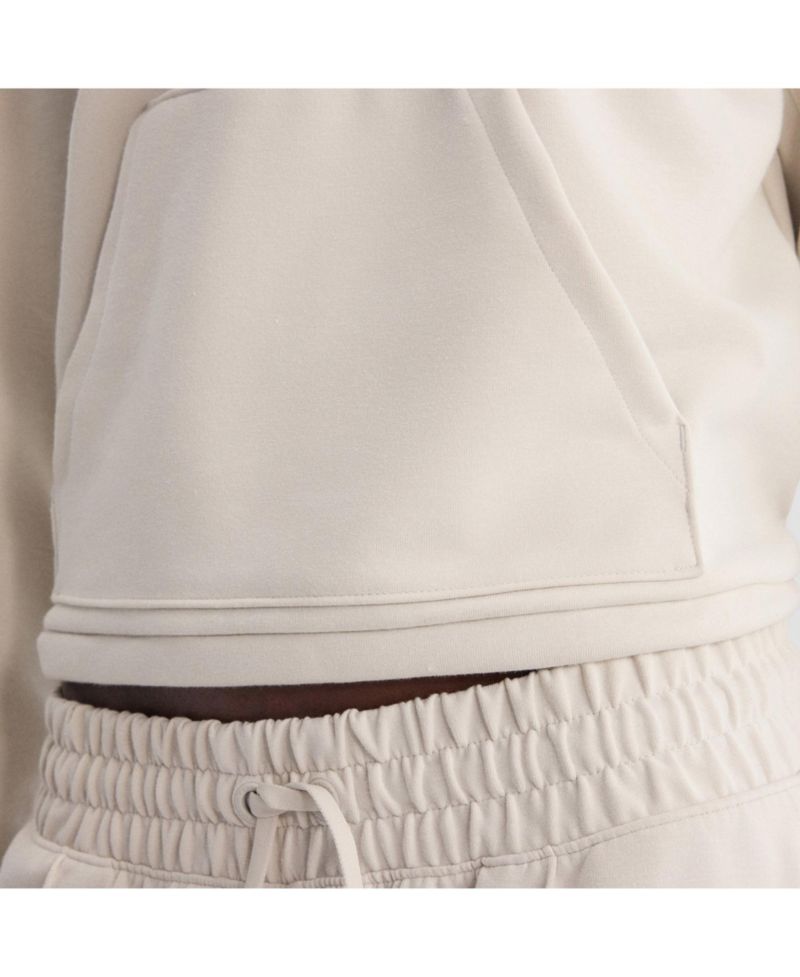 Women's Beige Philadelphia Phillies Oversized Clutch Tri-Blend Half-Zip Pullover Sweatshirt