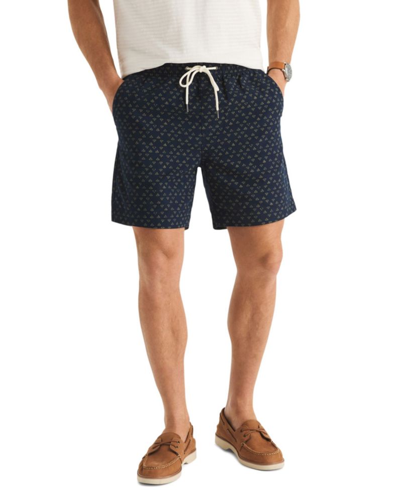 Men's 7" Leaf Print Pull-On Shorts
