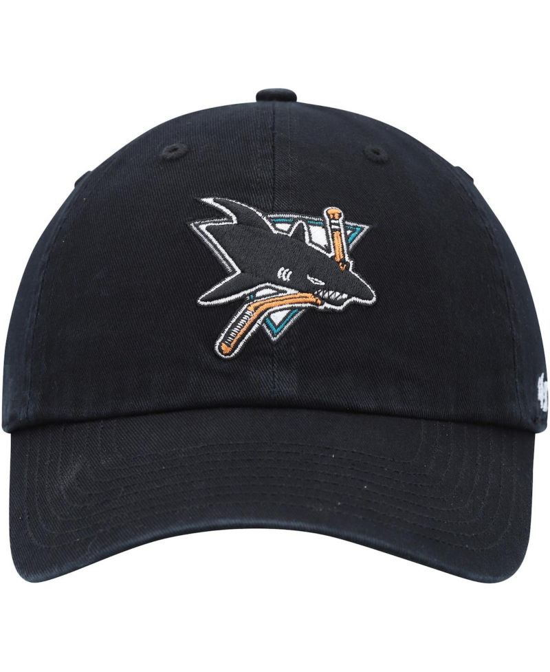 Women's Black San Jose Sharks Clean Up Adjustable Hat