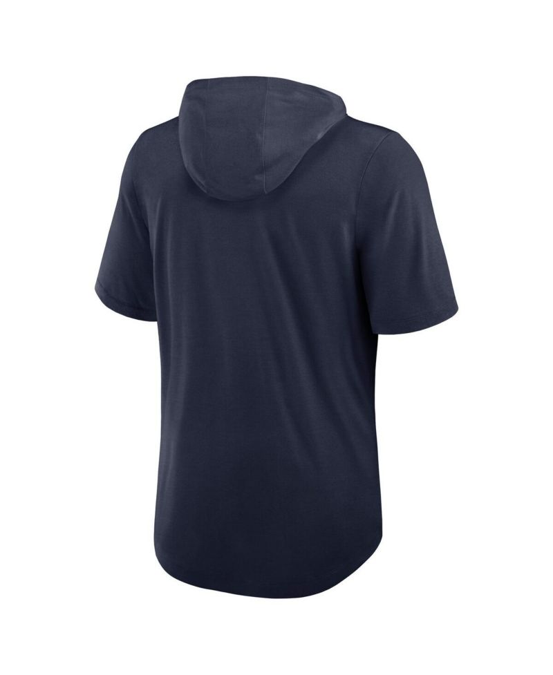 Men's Navy Dallas Cowboys Lockup Tri-Blend Hoodie T-Shirt