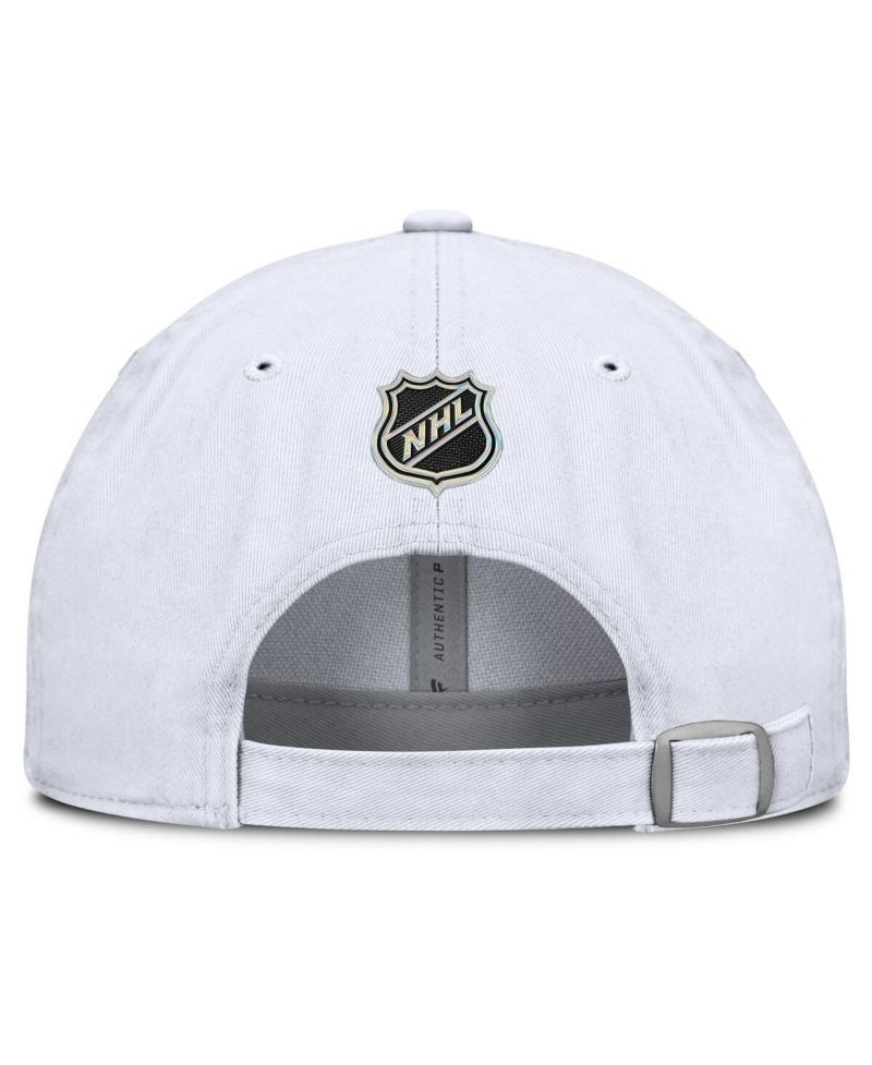 Men's White Chicago Blackhawks Authentic Pro Hockey Fights Cancer Adjustable Hat