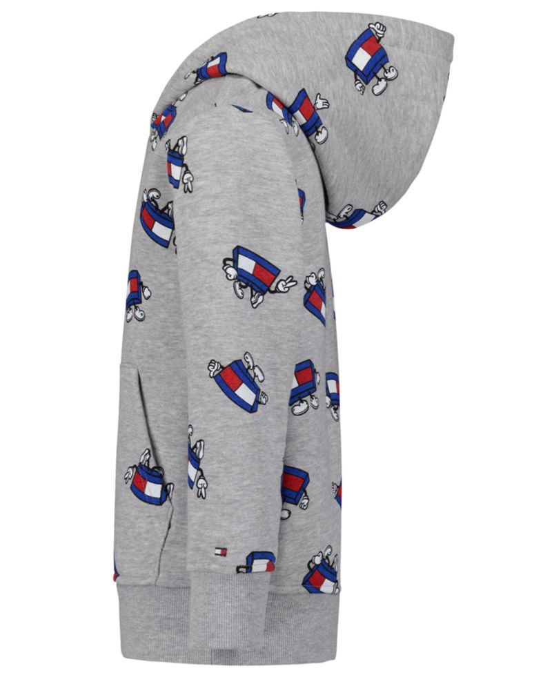 Boys' 2T-7 Mascot Allover-Print Kangaroo-Pocket Hoodie