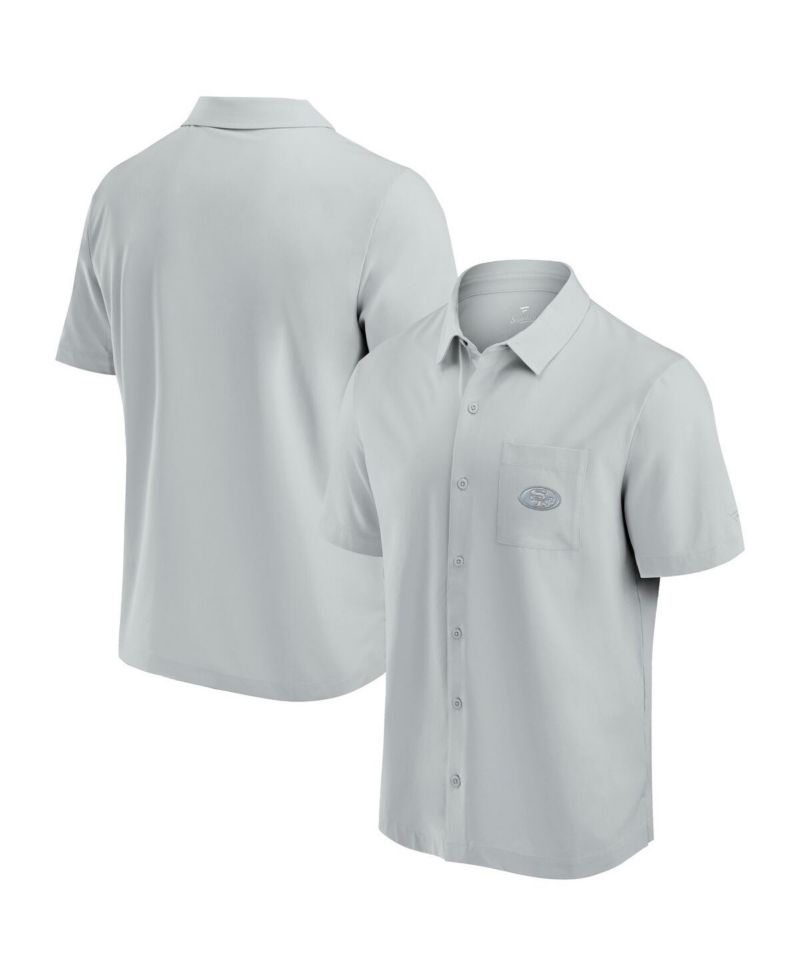 Men's Gray San Francisco 49ers Front Office Button-Up Shirt