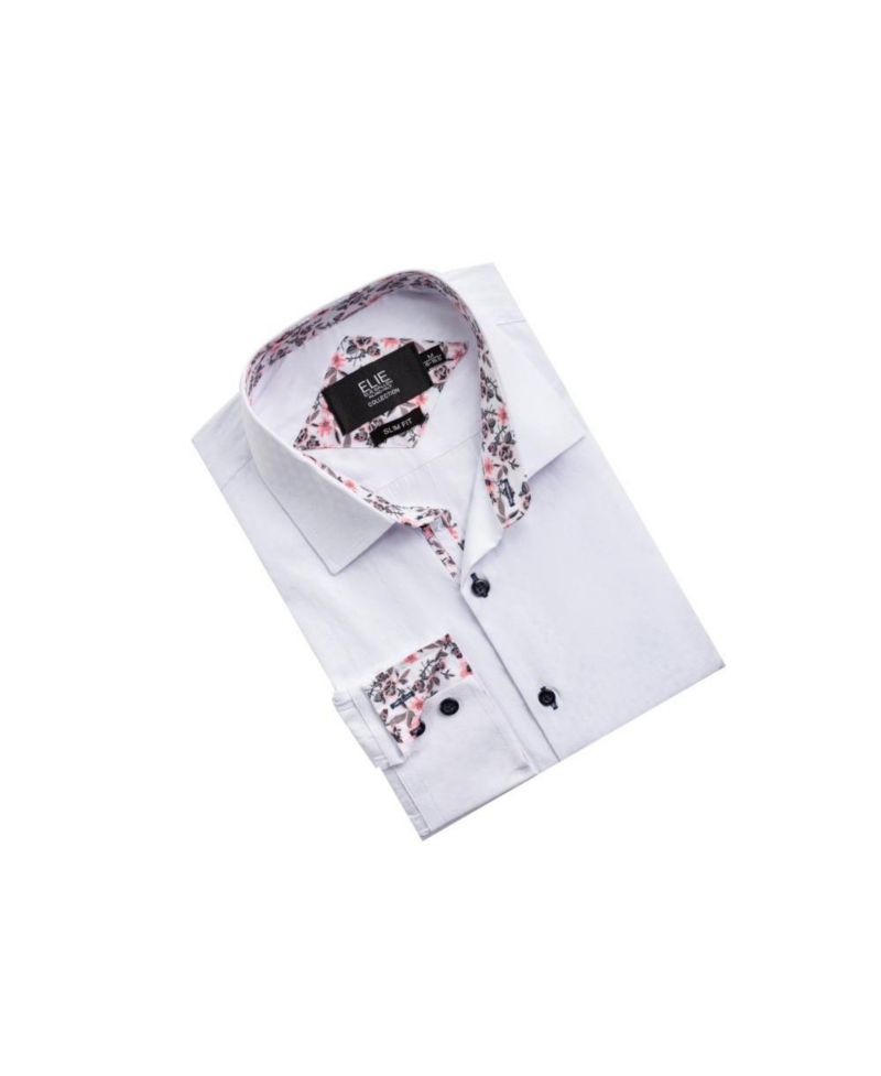 Men's Slim Fit Jacquard Dot Button-Down Shirt