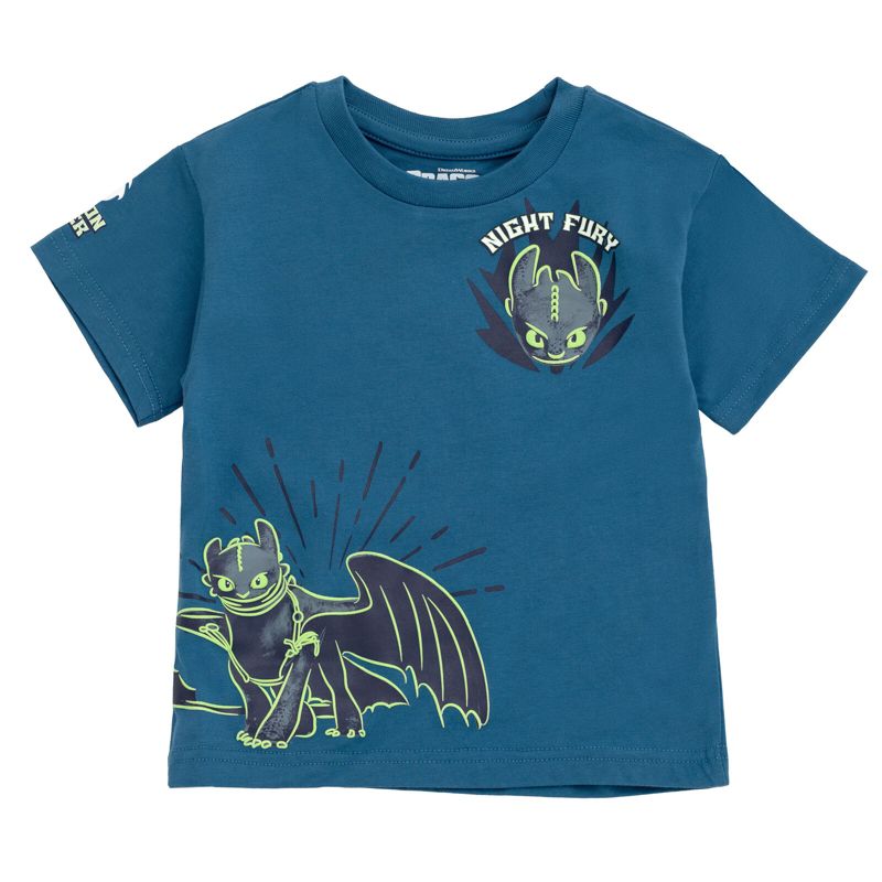Boys DreamWorks Toothless T-Shirt and French Terry Shorts Outfit Set