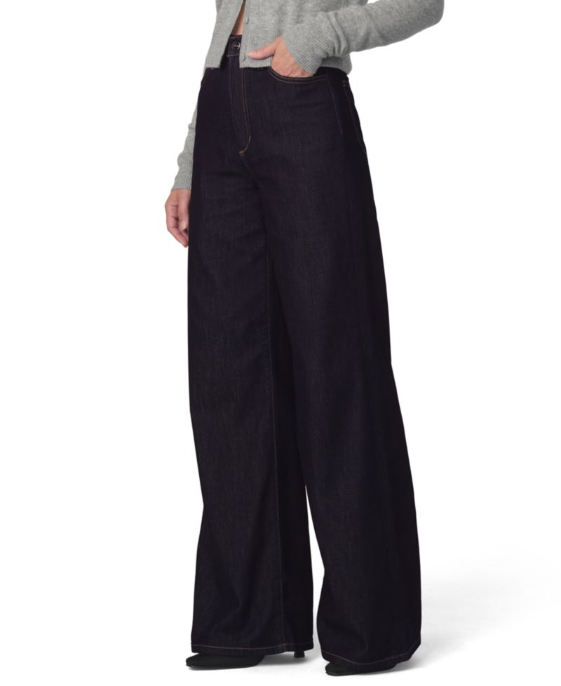 Petite Mia High-Rise Wide-Leg Stretch Jeans