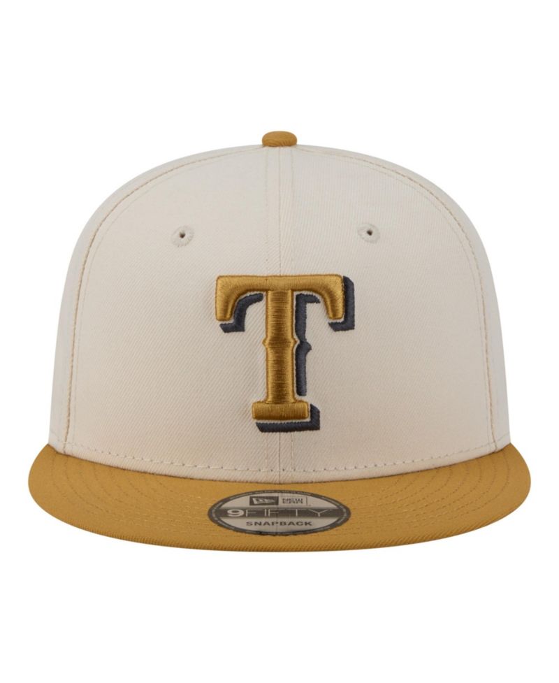 Men's Light Beige/Khaki Texas Rangers Two-Tone Color Pack 9FIFTY Snapback Hat