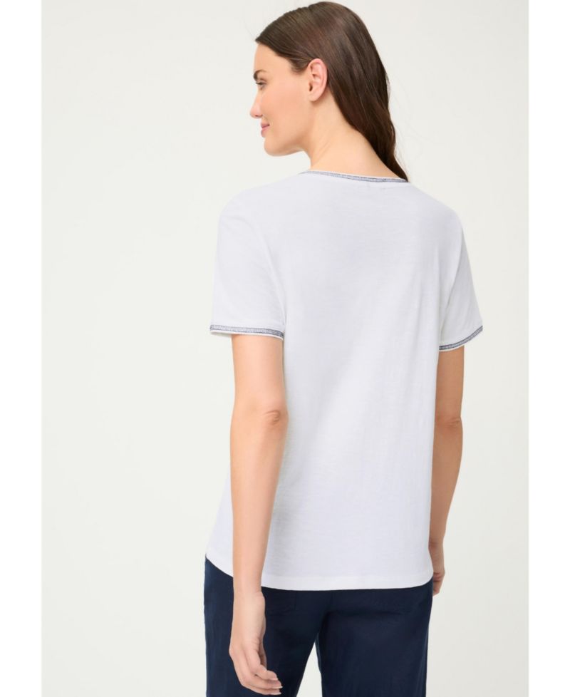 Women's Embroidered Trim T-Shirt