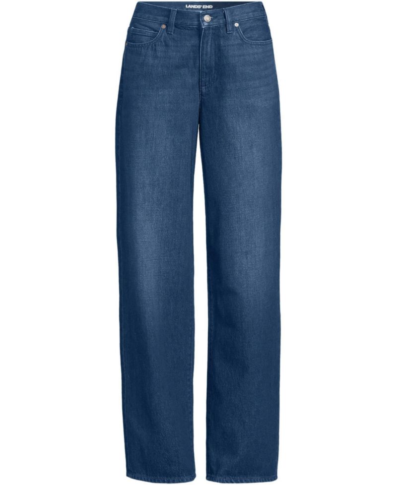 Women's Rigid Denim Mid Rise Baggy Jeans
