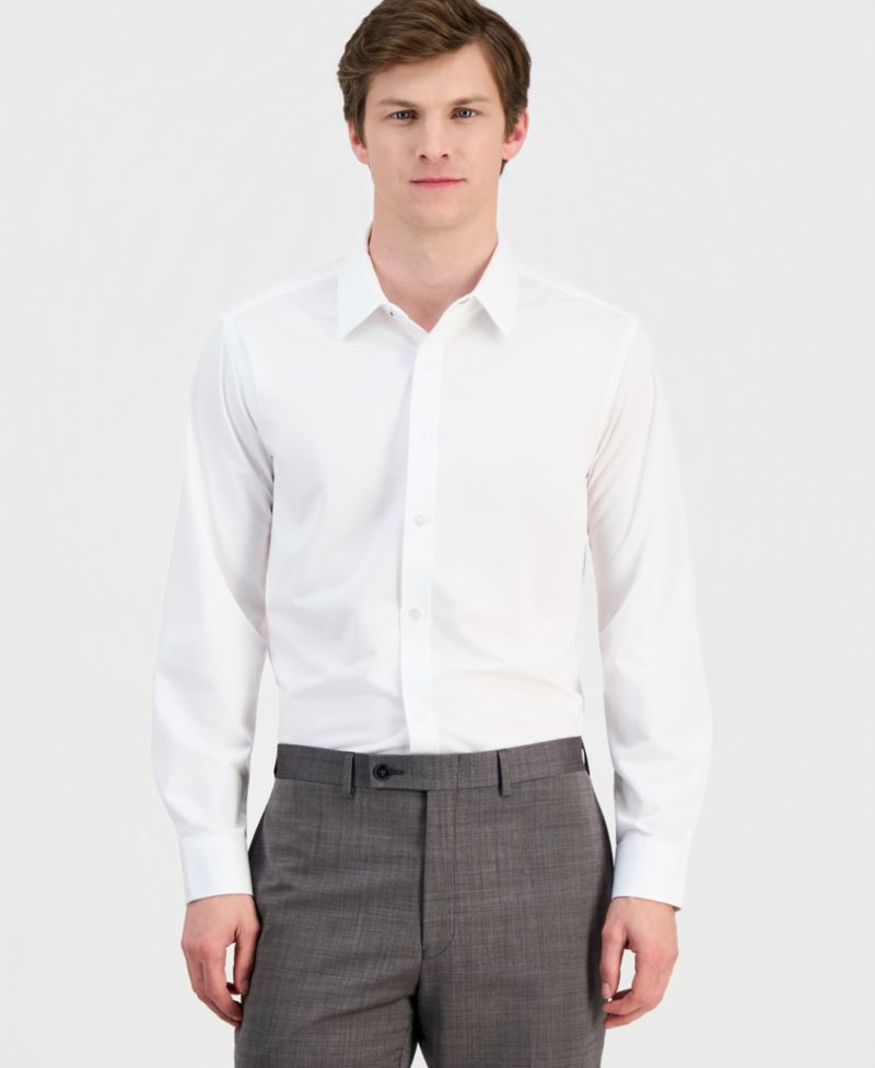 Men's Slim-Fit Performance Four-Way Stretch Dress Shirt