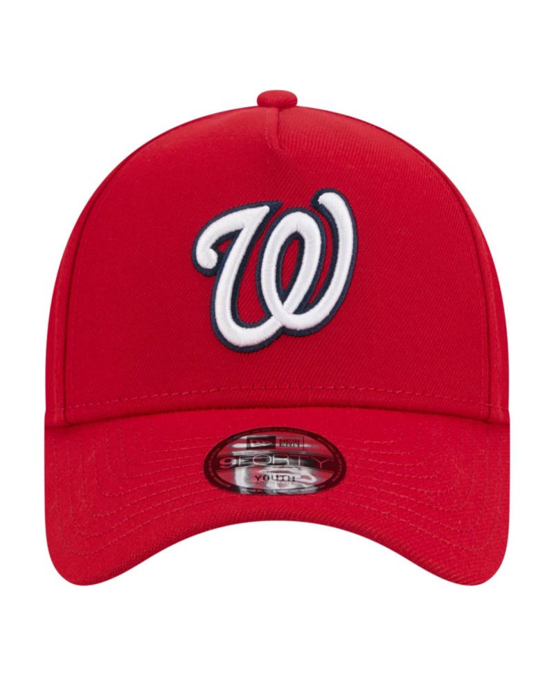 Big Boys and Girls Red Washington Nationals 9FORTY A-Frame Adjustable Hat