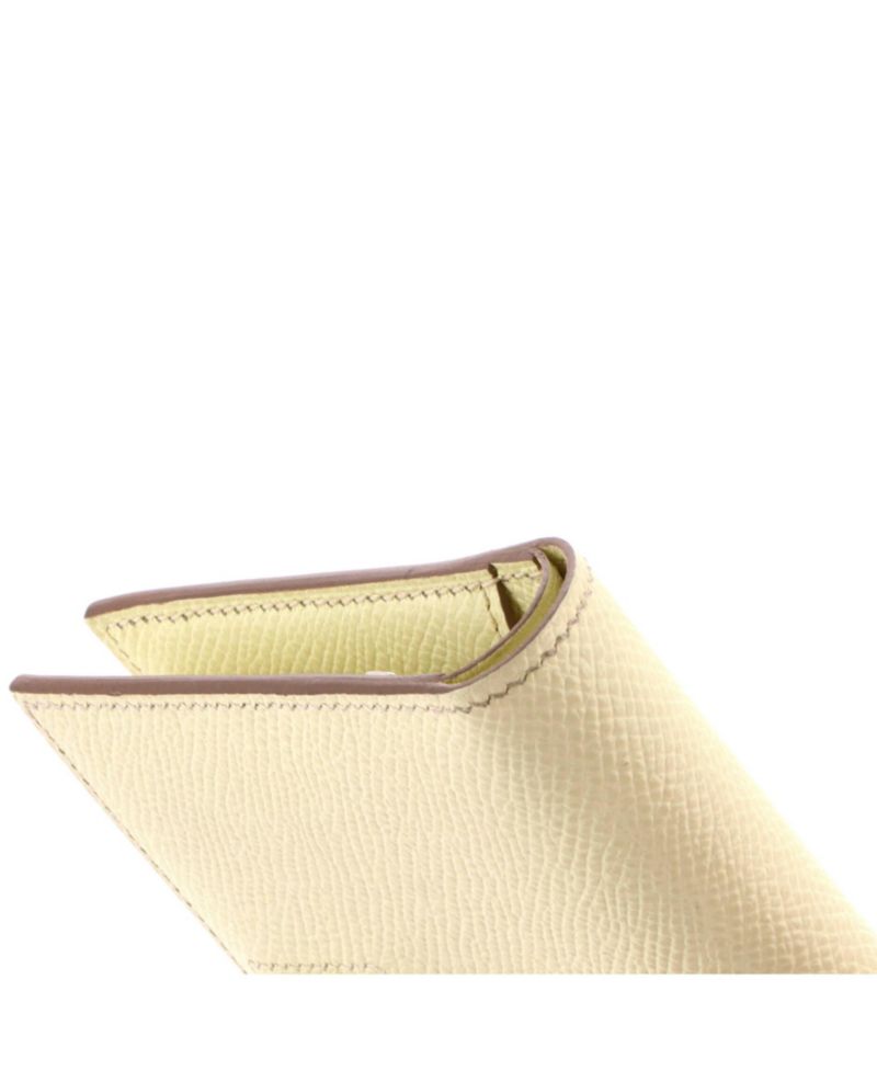 Pre-Owned Hermes Compact New H Passant Wallet Epsom