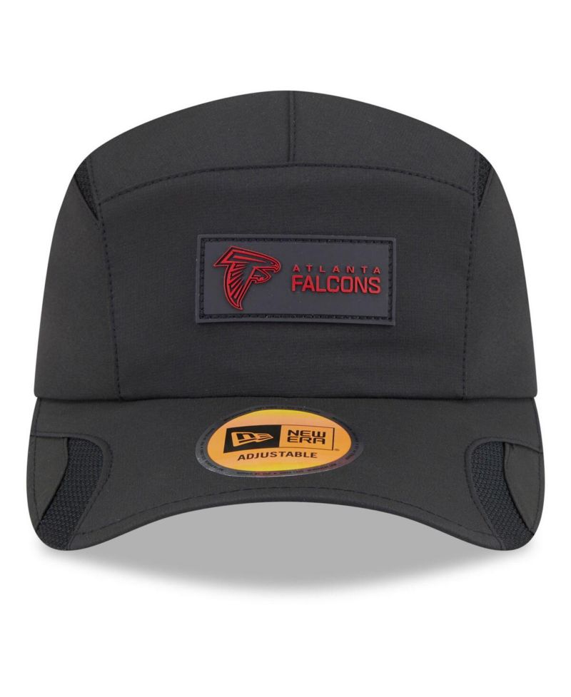 Men's Black Atlanta Falcons 2025 Sideline Runner Adjustable Hat