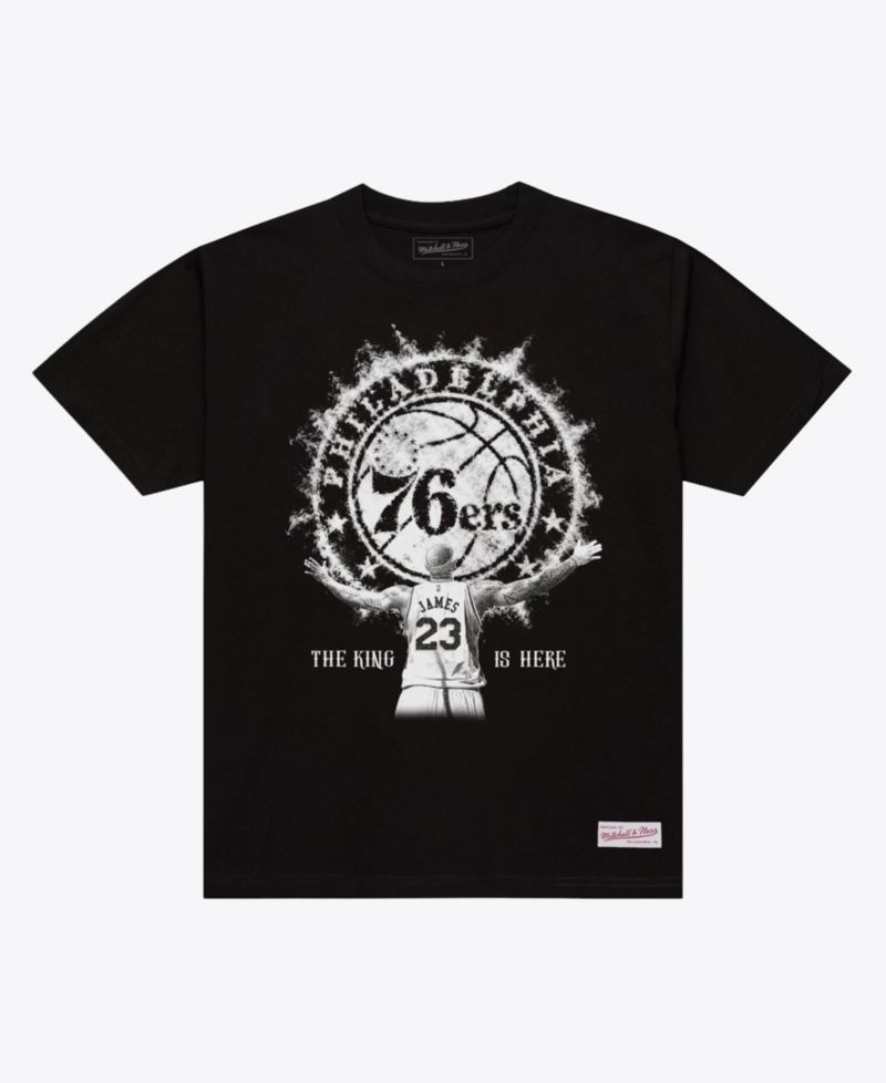 Men's LeBron James Black Philadelphia 76ers Witness T-Shirt