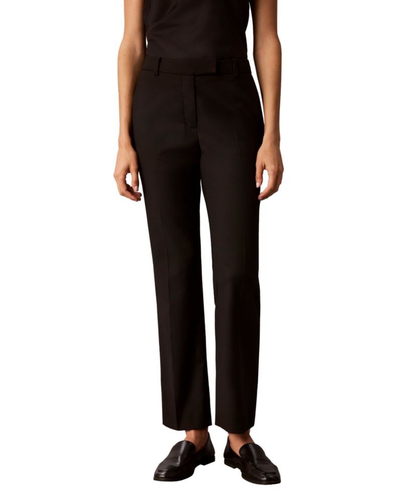 Petite Mid-Rise Straight-Leg Ankle Pants