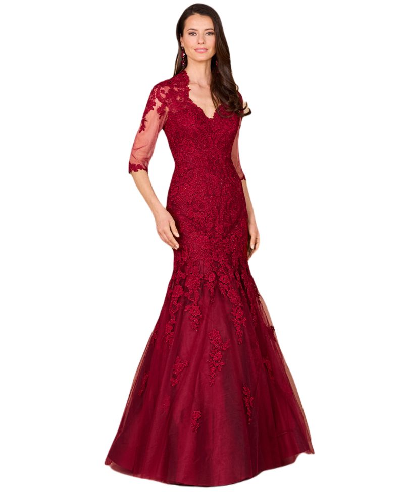 Women's Long Sleeve, Mermaid Lace Gown