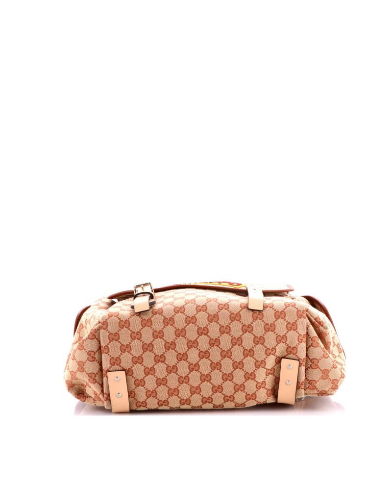 Children's Flap Backpack Embroidered GG Canvas