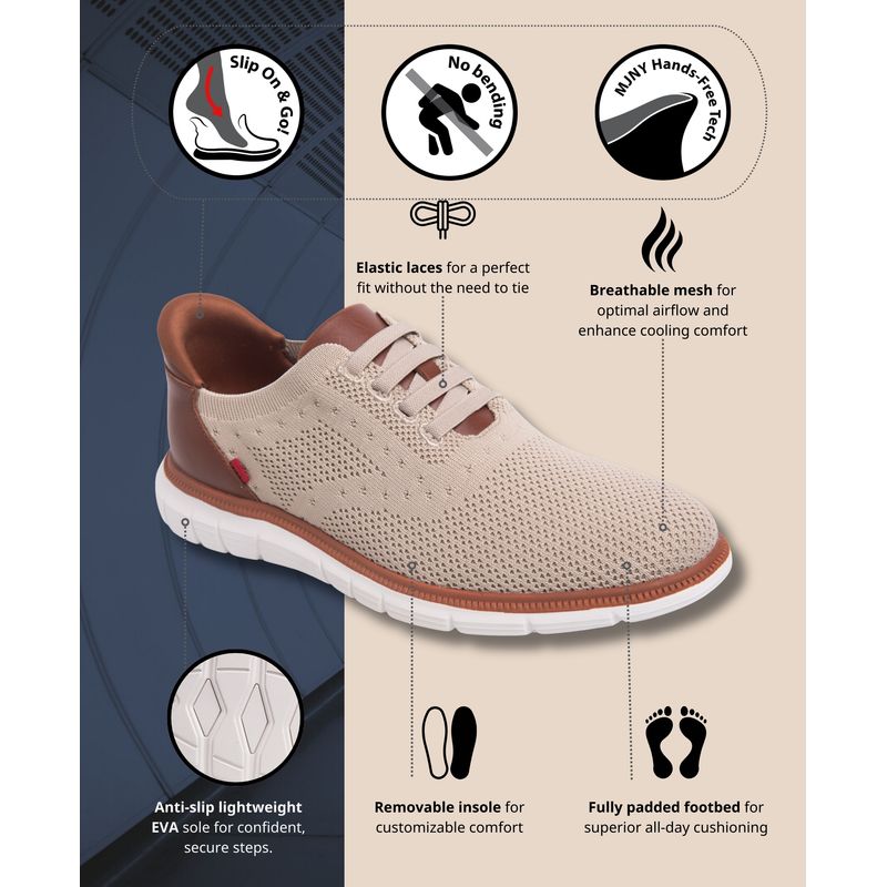 Charles Ave Mens Hands-Free Slip On Technology Lightweight Mesh Oxfords