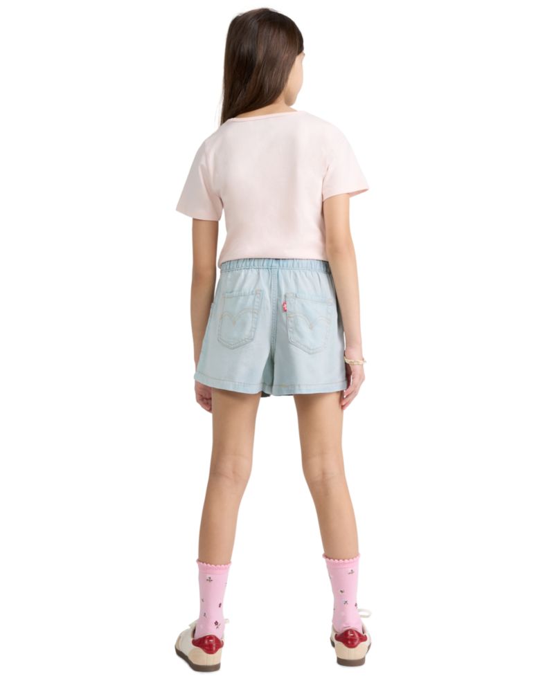 Girls' 7-16 Denim Parachute Shorts