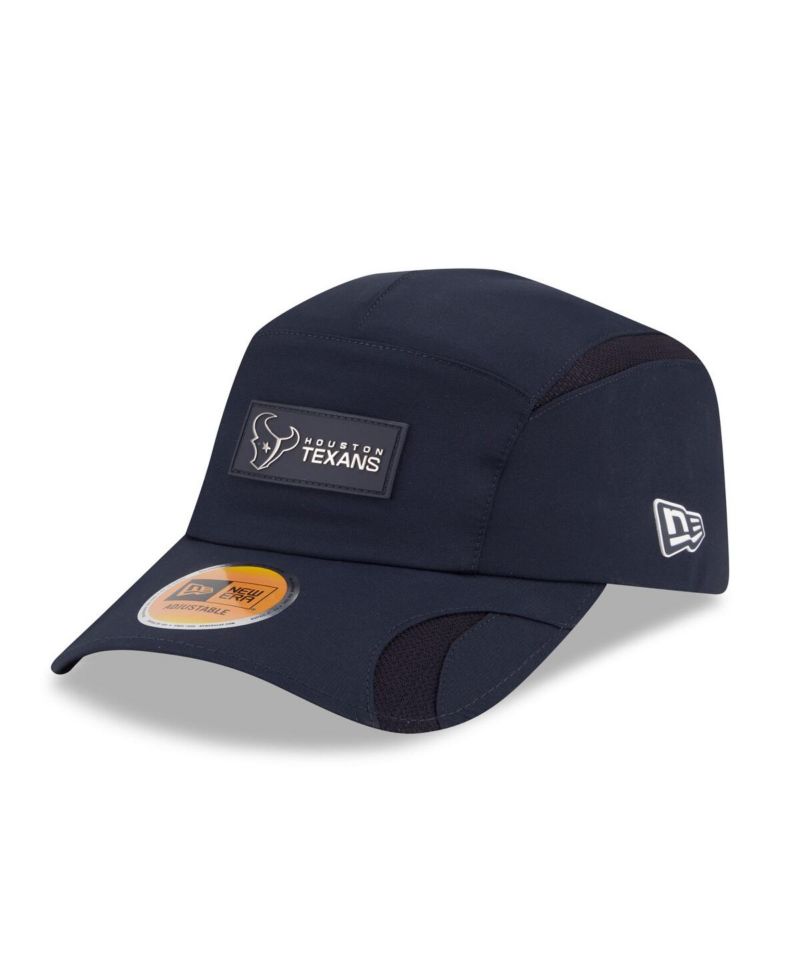 Men's Navy Houston Texans 2025 Sideline Runner Adjustable Hat