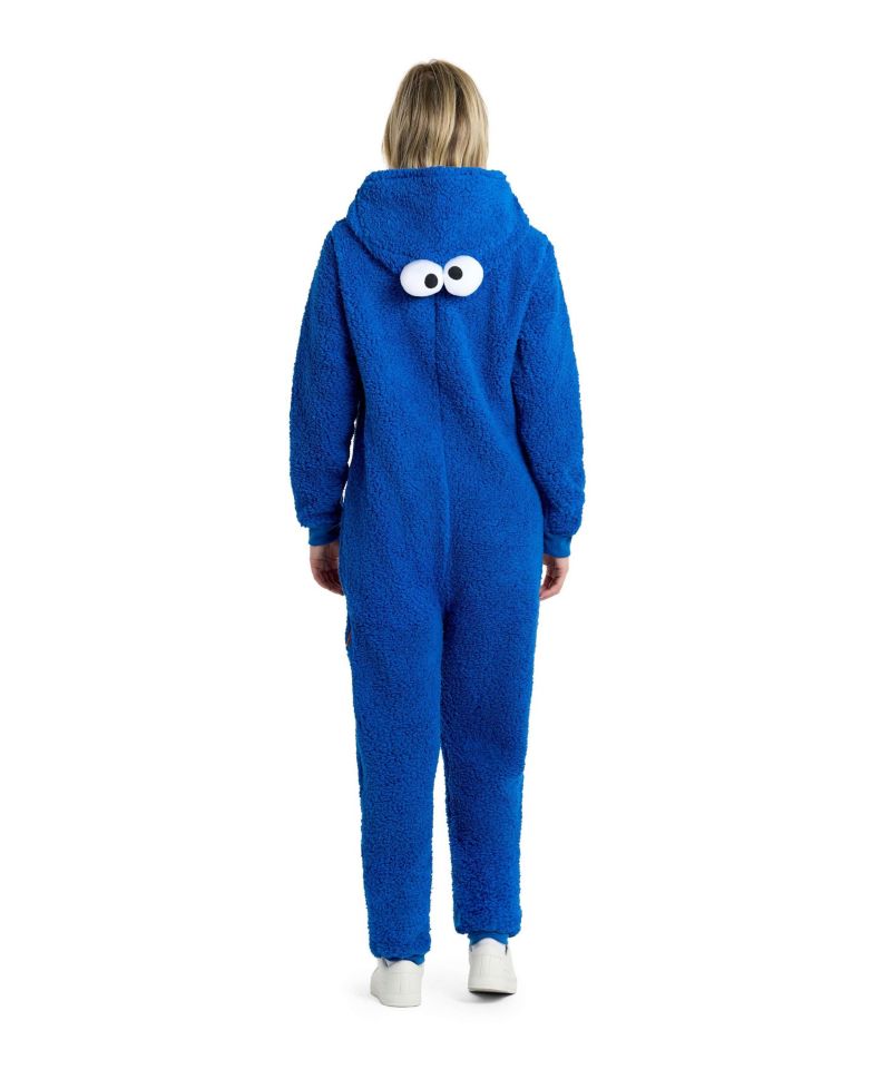 Men's Official Elmo Union Suit - Sesame Street Body Suit for Adults - Red