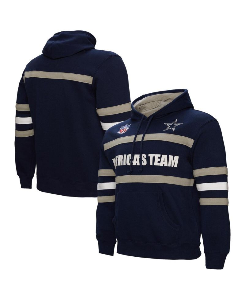 Men's Navy Dallas Cowboys America's Team Head Coach Pullover Hoodie