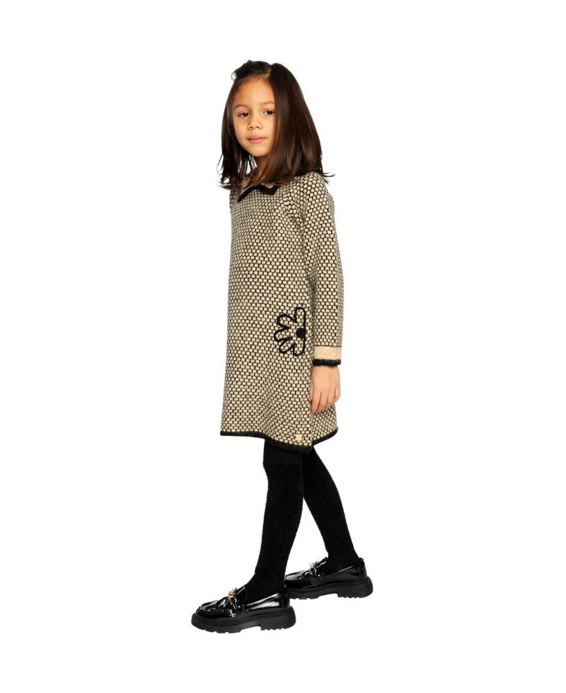 Little Girls 6-14 Knit Dress with Collar