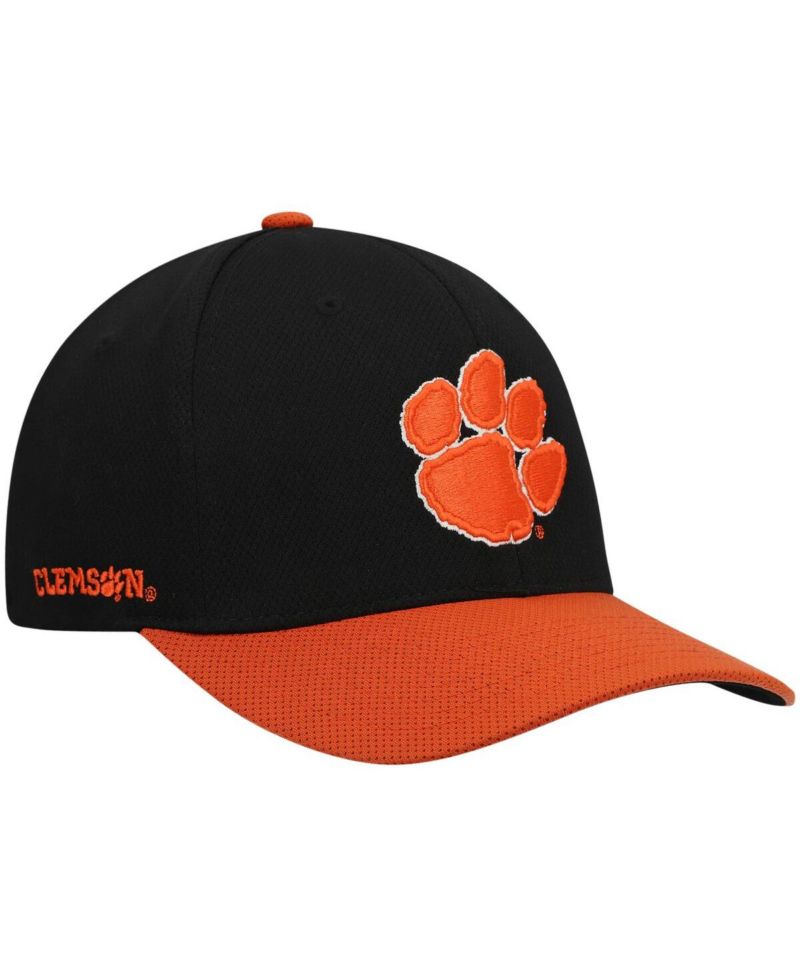 Men's Black, Orange Clemson Tigers Two-Tone Reflex Hybrid Tech Flex Hat