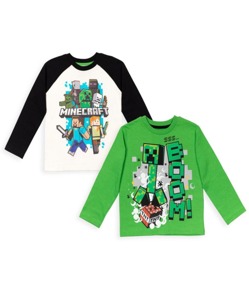 Boys Mobs 2 Pack Long Sleeve Graphic T-Shirt [SizeDescription1]