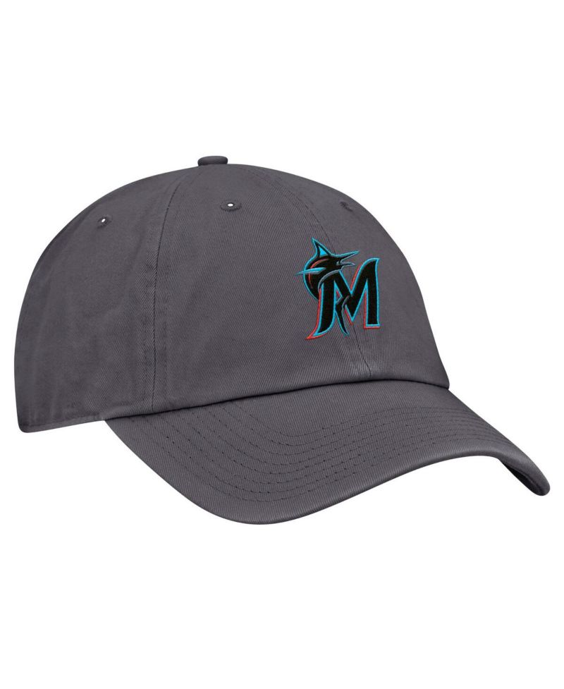 Men's Gray Miami Marlins Club Adjustable Hat