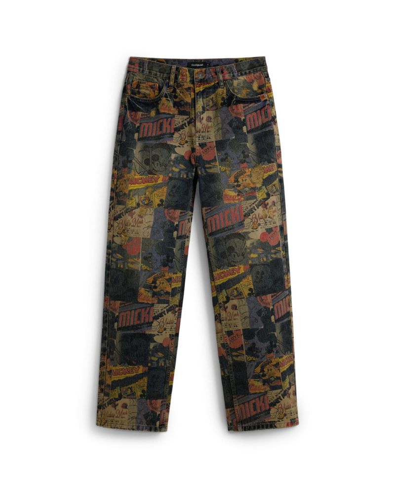 Men's Mickey printed jeans