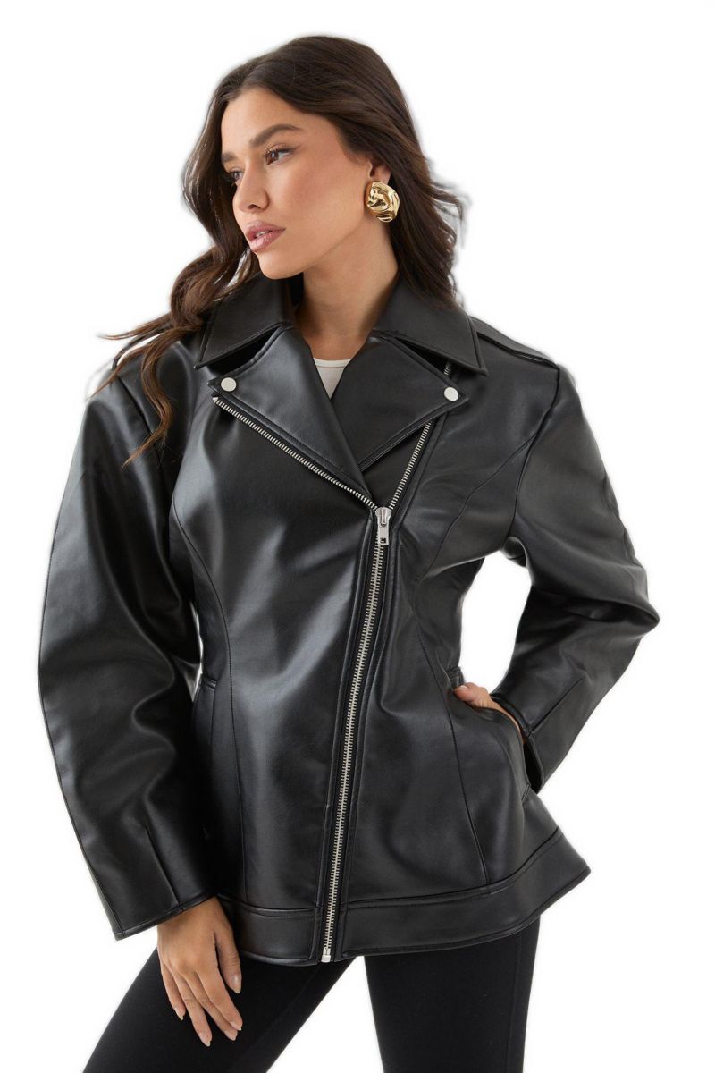Women's Faux Leather Biker Jacket