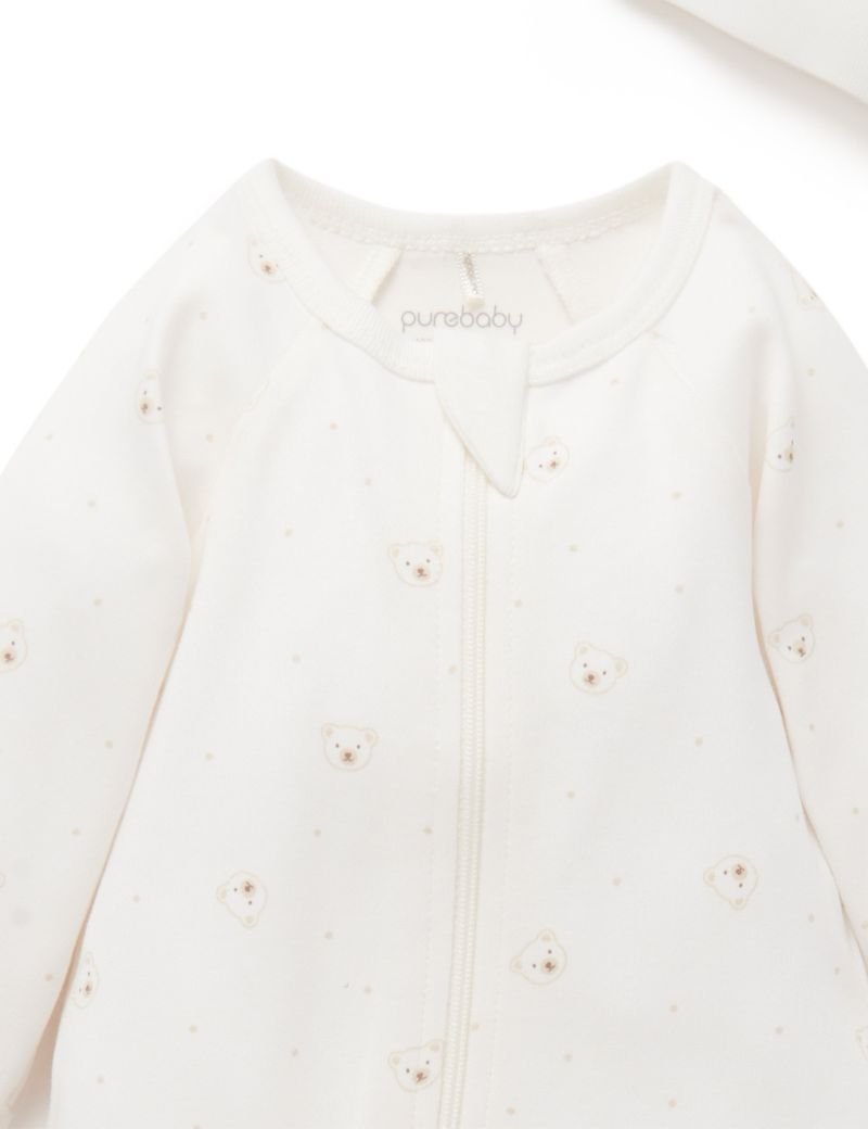 Baby Boy and Baby Girls Zip Coverall & Hat Set