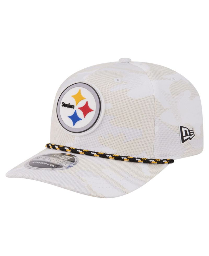 Men's White Pittsburgh Steelers Camo Rope 9SEVENTY Adjustable Hat