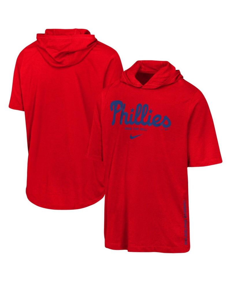 Big Boys and Girls Red Philadelphia Phillies Dri-FIT Hooded T-Shirt