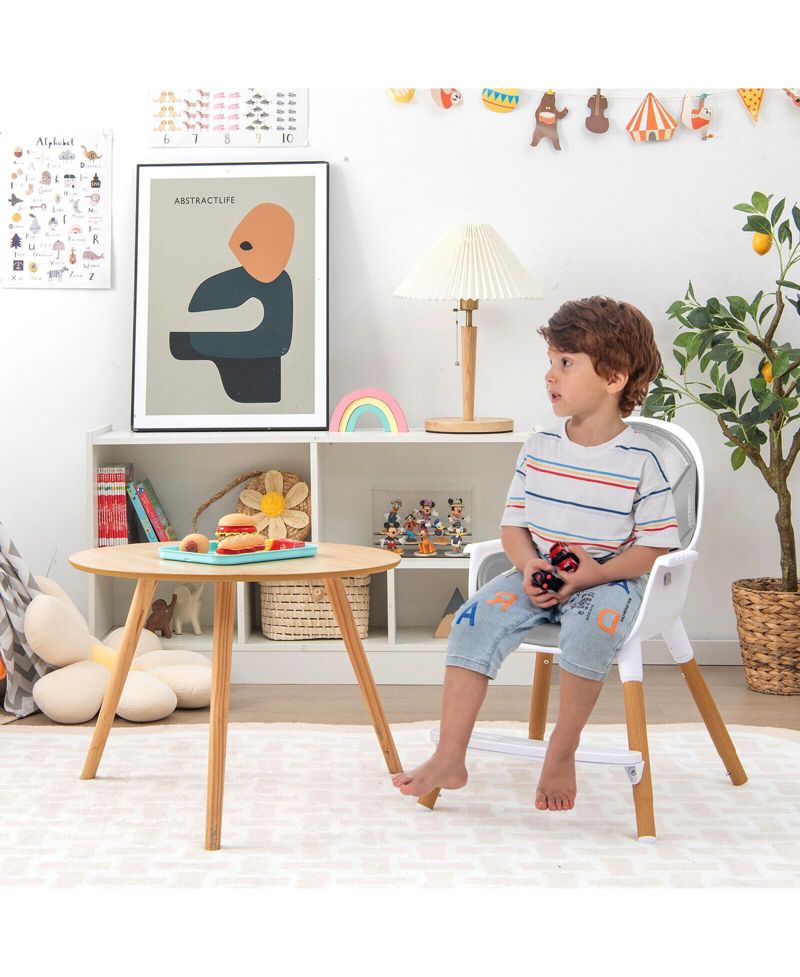 Kids 4-in-1 Convertible High Chair Feeding Chair with Adjustable Tray