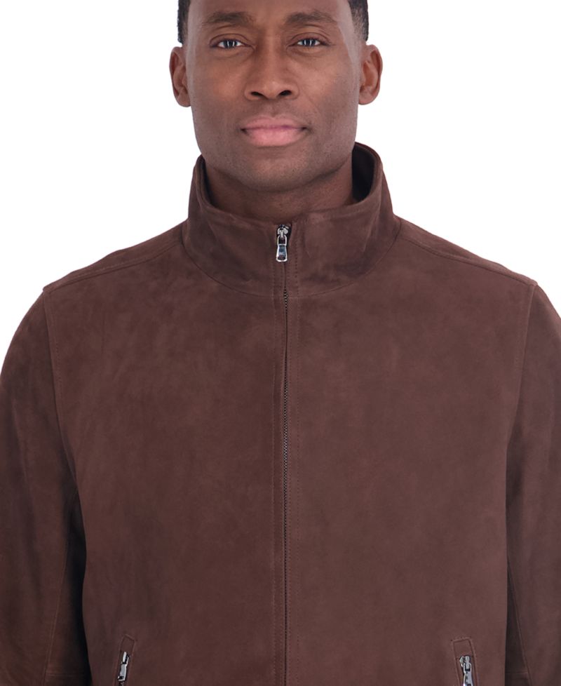 Men's Suede Stand Collar Hipster Jacket