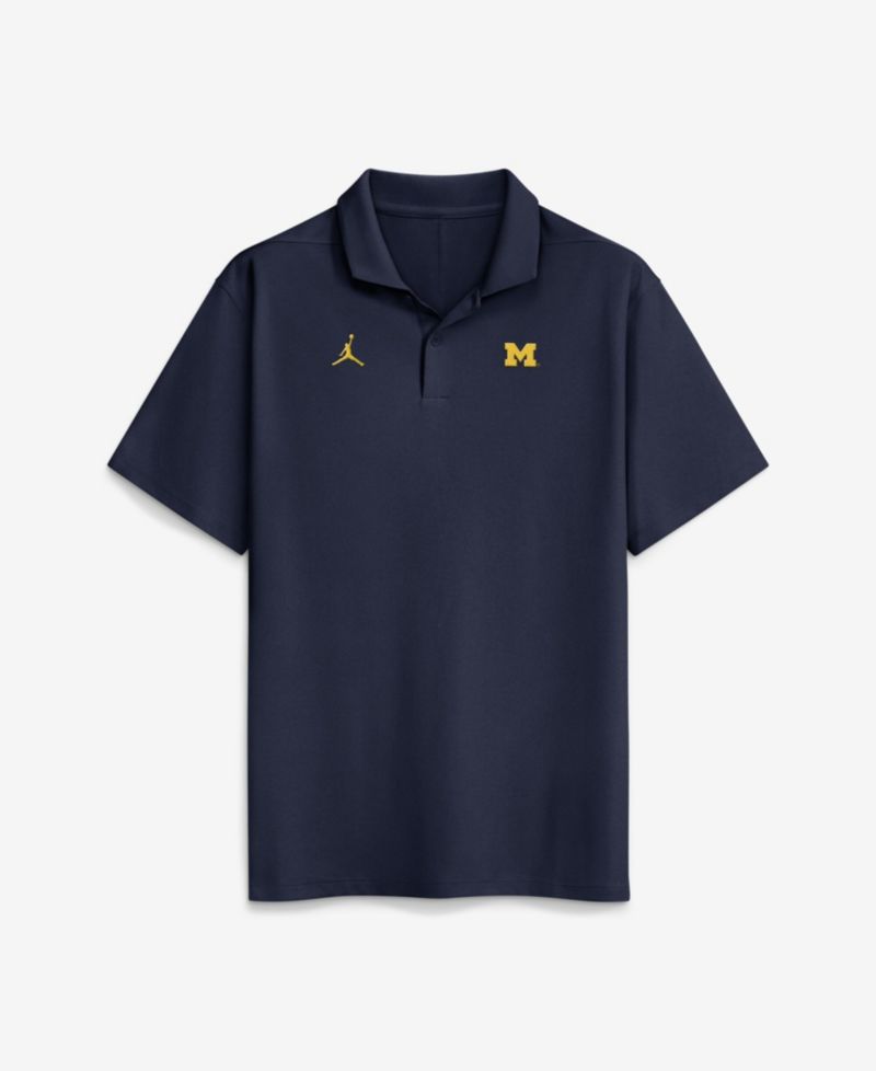 Men's Navy Michigan Wolverines Primetime Victory Plus Dri-FIT Polo Shirt