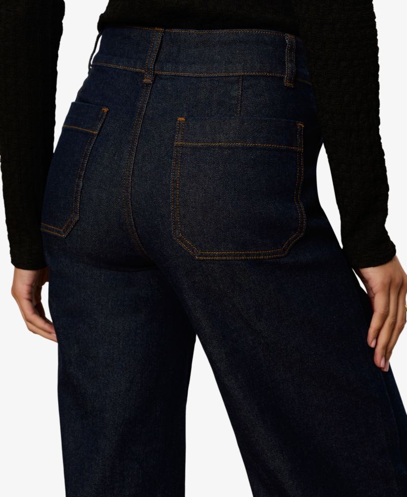 Petite Mid-Rise Wide-Leg Jeans