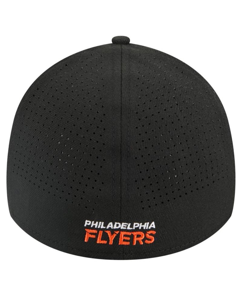 Men's Black Philadelphia Flyers 39THIRTY A-Frame Perforated Flex Hat