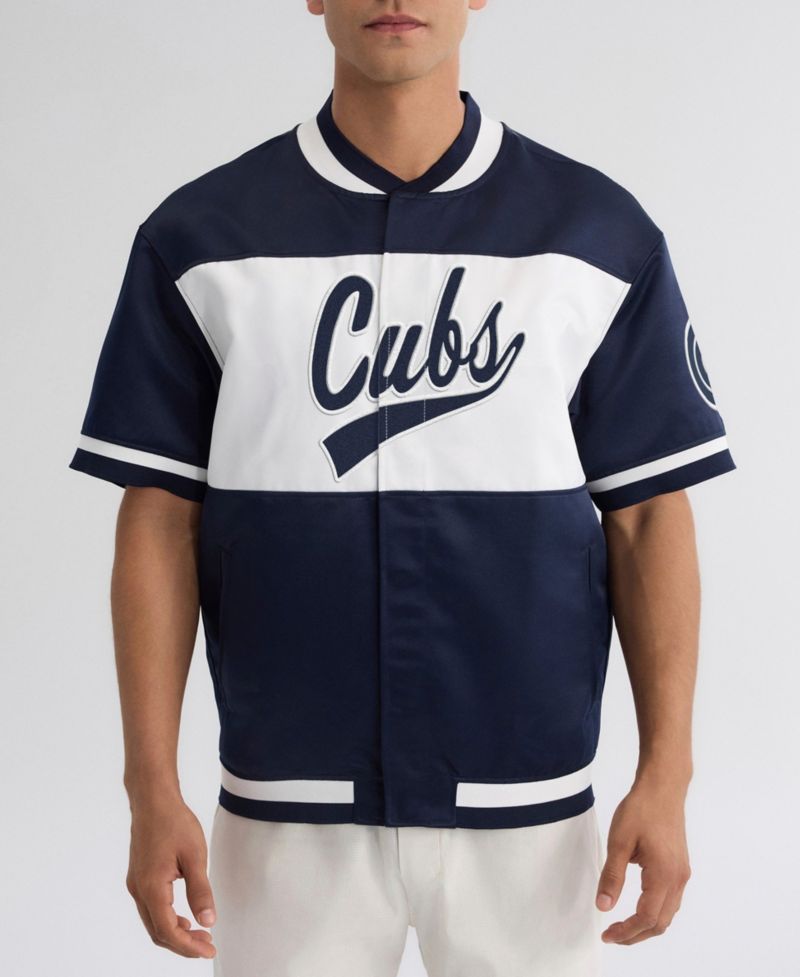 Men's Chicago Cubs Iconic Full-Snap Satin Jacket