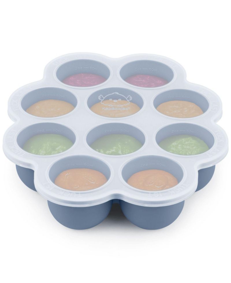 Prep Silicone Baby Food Freezer Tray with Clip-on Lid, 2oz x 10 Silicone Freezer Molds, BPA-Free Baby Food Storage