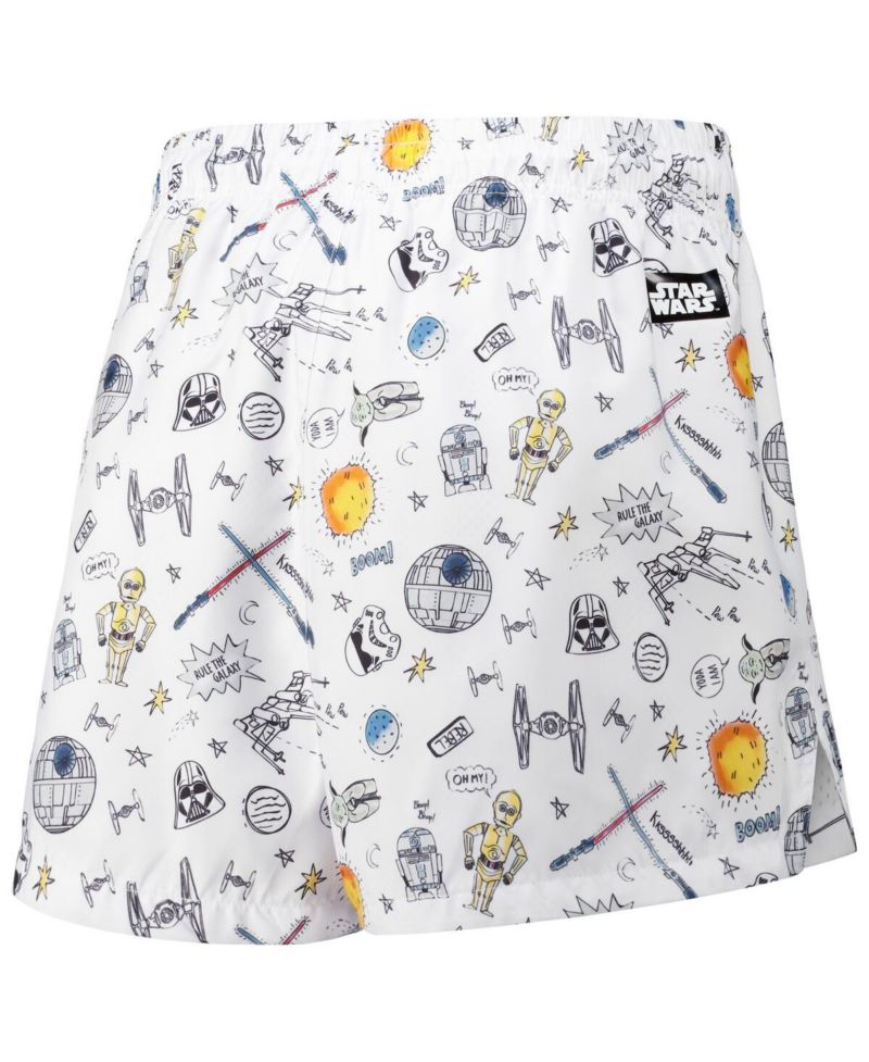 Women's White Star Wars Pop Art Club Shorts