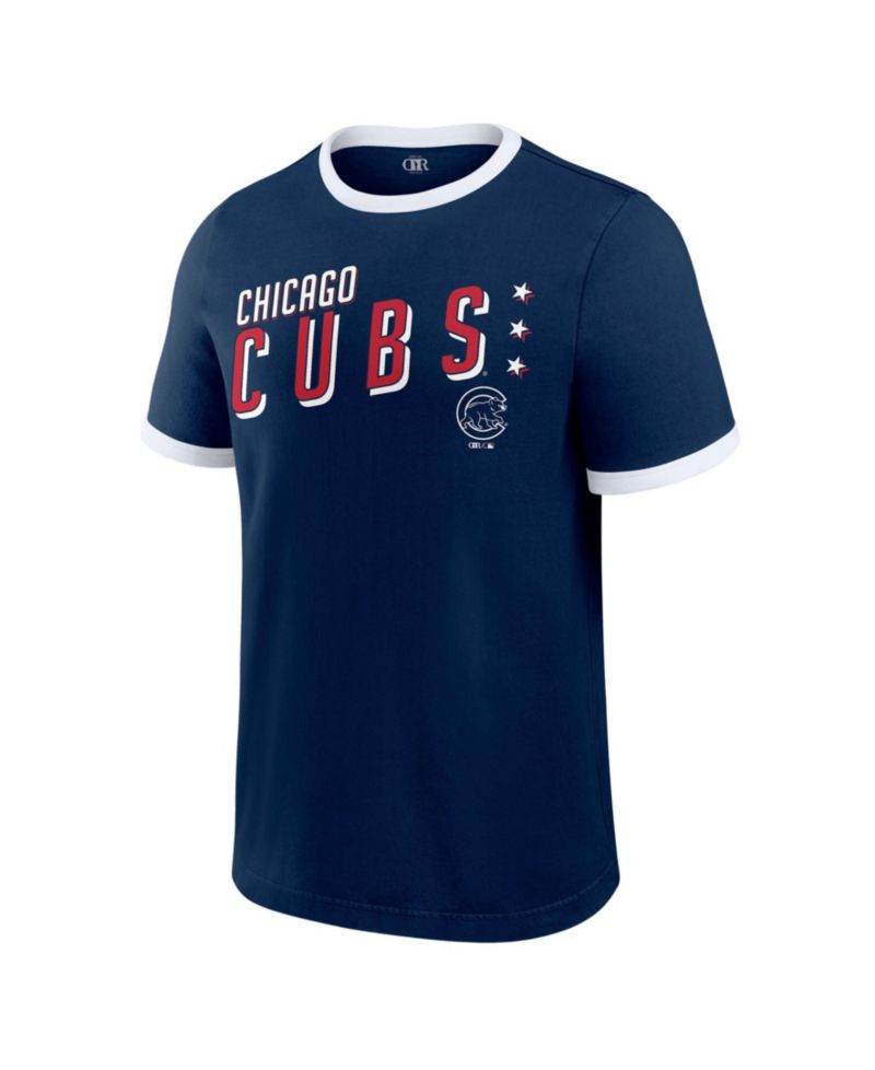 Men's Navy Chicago Cubs Americana Washed Ringer T-Shirt