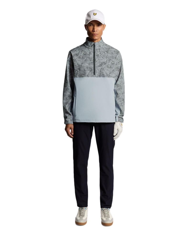 Men's Golf Printed Half Zip Windjammer Jacket