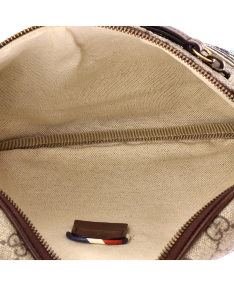 Courrier Zip Belt Bag GG Coated Canvas with Applique
