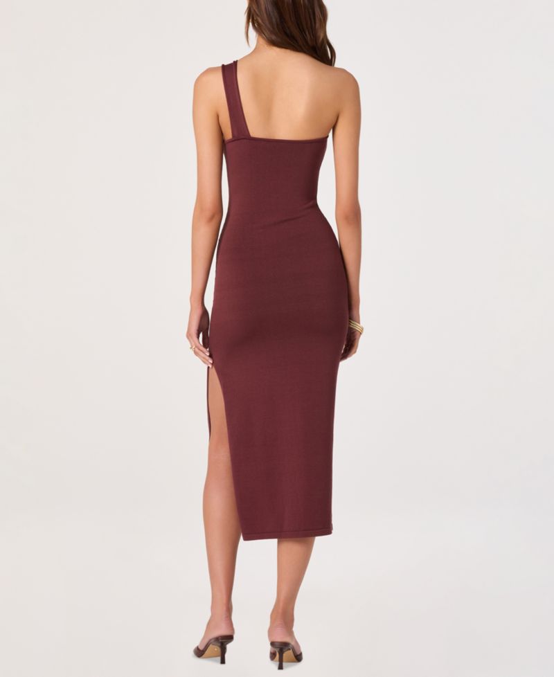 Women's Sleeveless Asymmetric One-Shoulder Bodycon Dress