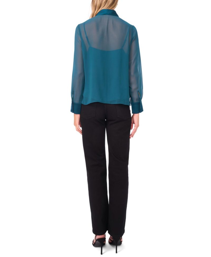 Women's Long-Sleeve Button-Down Top