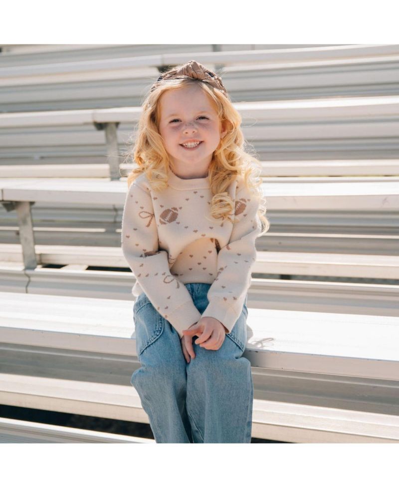 Big Girls Football Trellis Sweater